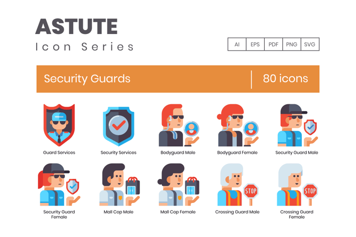 80 Security Guard Icons