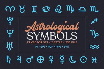 Astrological Symbol Vector Set