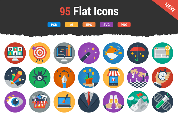95 Irresistable Flat Icons