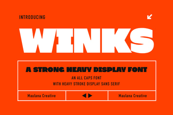 Winks Strong Heavy Display Font