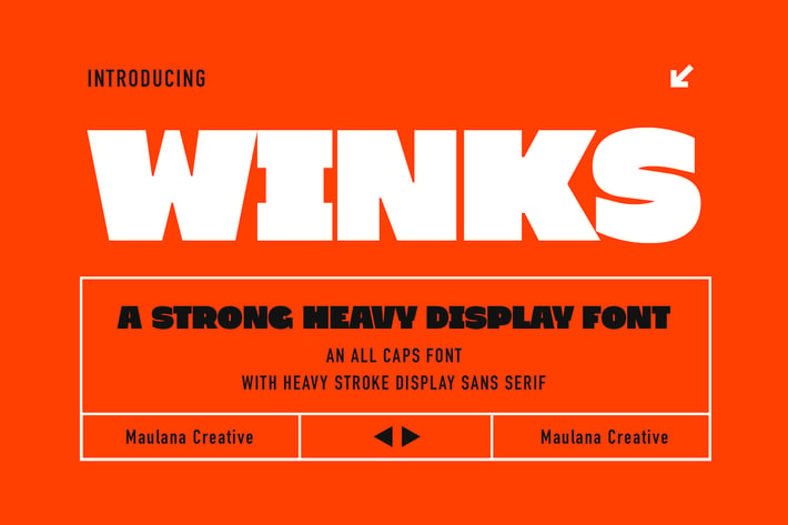 Winks Strong Heavy Display Font