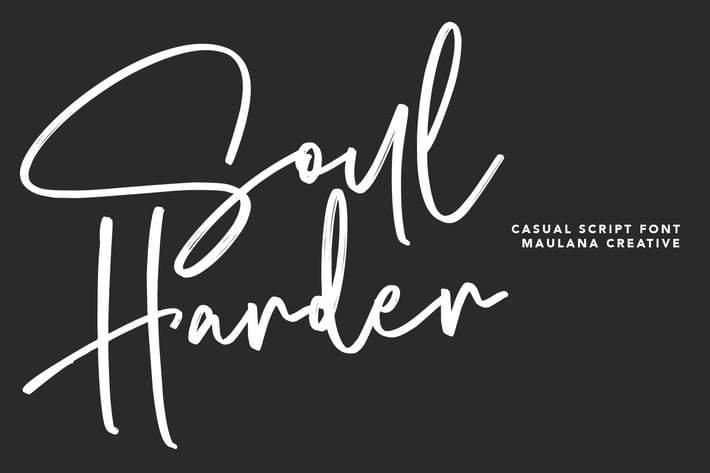 Soul Harder Casual Script Font