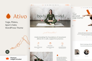 Ativo - Yoga Sport Fitness Pilates Club WordPress 