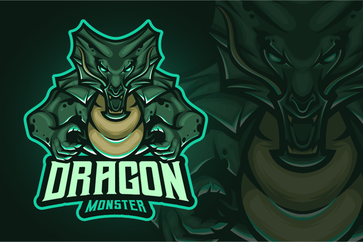 Dragon Monster Mascot Logo