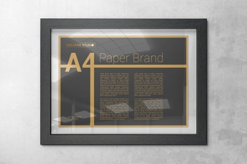 Wooden Glass Frame Mockups