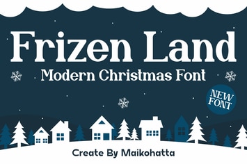 Frizen Land - Modern Christmas Font