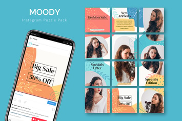 Moody - Instagram Puzzle Template