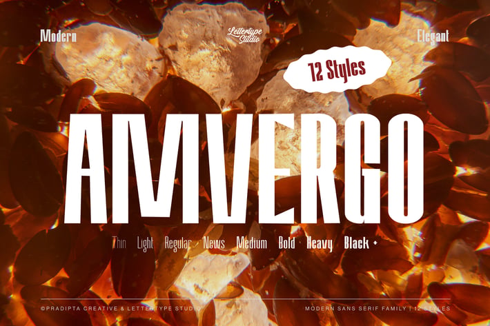 Amvergo Modern & Elegant Sans Serif Family