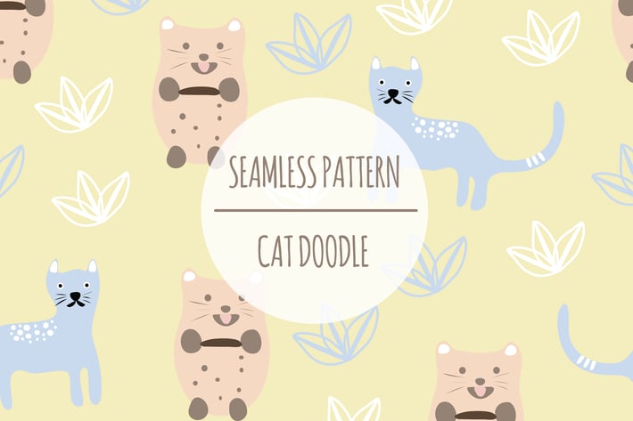 Cat Doodle – Seamless Pattern