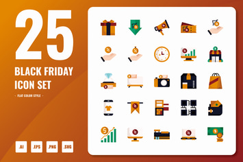 Black Friday Flat Icons