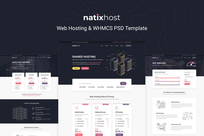 NatixHost - WHMCS & Hosting Template