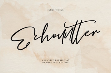 Echountter Slanted Brush Font