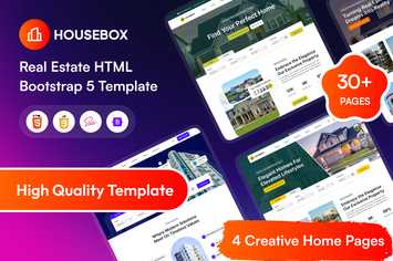 HouseBox - Real Estate HTML Bootstrap 5 Template 