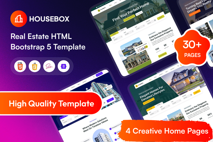 HouseBox - Real Estate HTML Bootstrap 5 Template 
