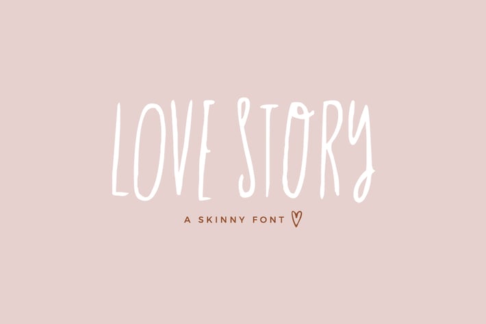 Love Story Skinny Font