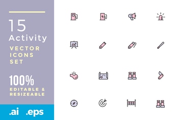 15 Activity vector icons