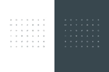 vector Office linear Icon Set