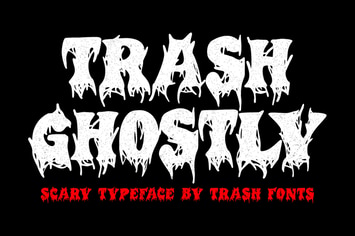 Trash Ghostly - Scary Font
