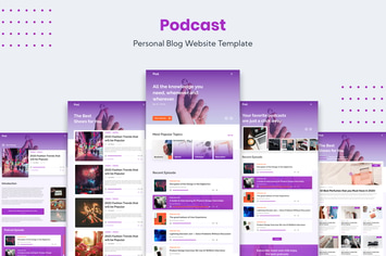 Podcast Personal Blog Website Template