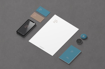 Isometric Branding / Stationery Mockups