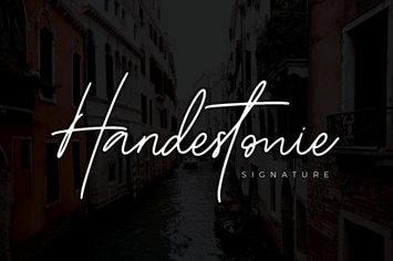 Handestonie - Signature Font