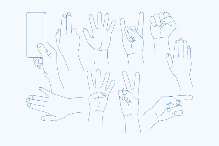 vector set Hands Icons - Illustration