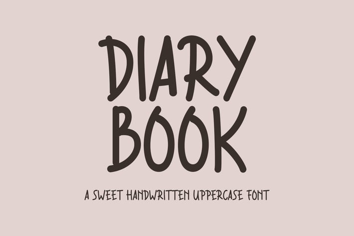 Diary Book Handwritten Font