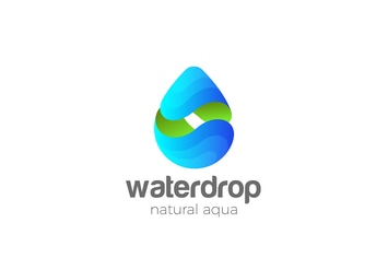 Logo Water Drop mineral natural eco aqua