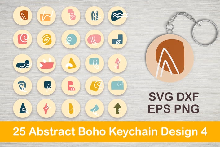 25 Abstract Boho Keychain Designs 4