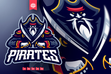 Pirate Mascot Logo Template