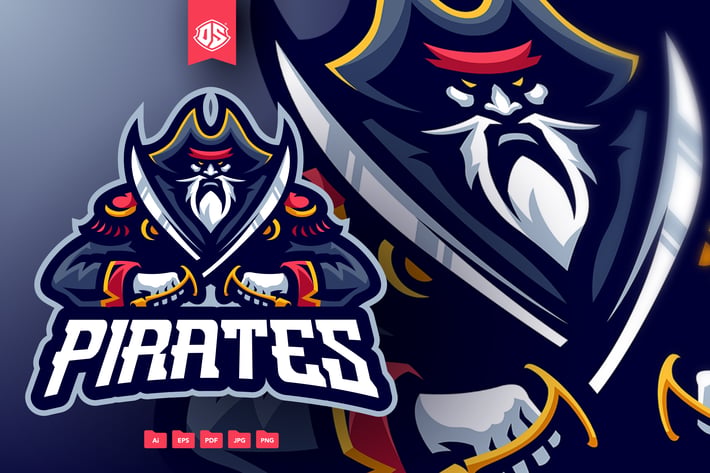 Pirate Mascot Logo Template