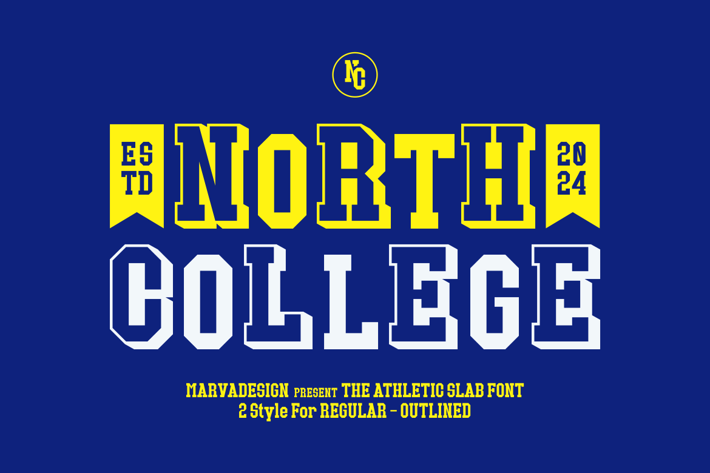 North College - Athletic Slab Font