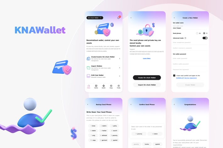 Knawallet Crypto Mobile Ui - Create Wallet