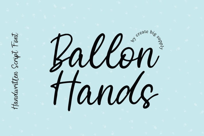 Balloon Hands - Modern Handwritting Script Font