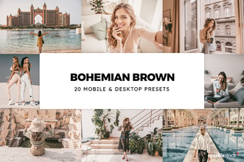20 Bohemian Brown Lightroom Presets & LUTs