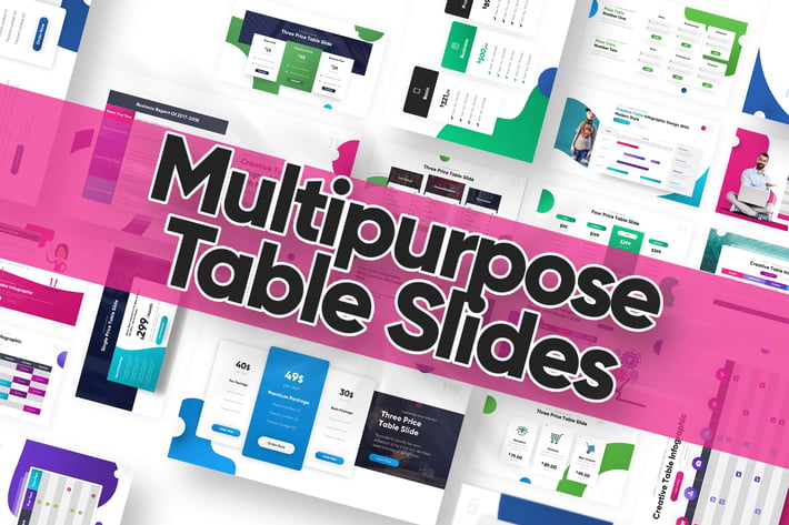 Multipurpose Table Slide PowerpointTemplae