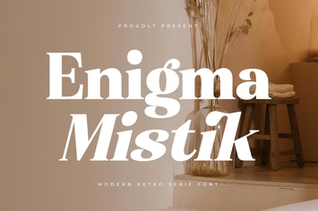Enigma Mistik Modern Retro Serif Font