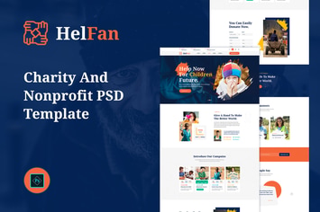 HelFan - Charity and Nonprofit PSD Template