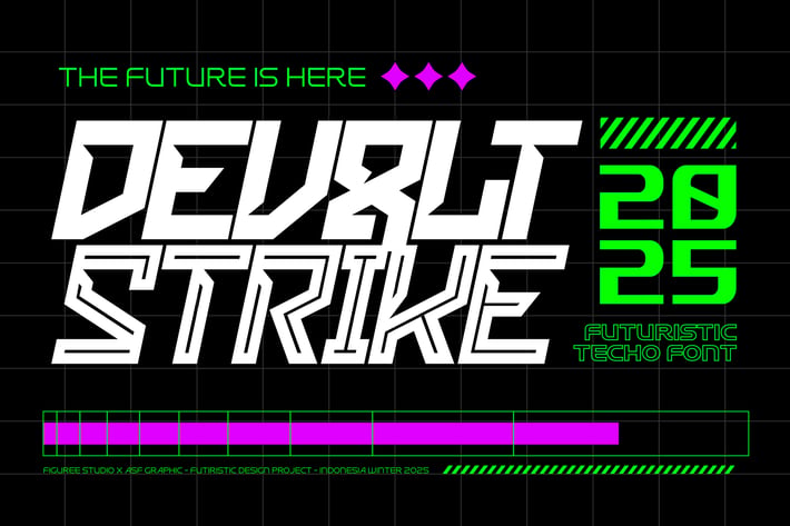 Devolt Strike - Futuristic Techno Font