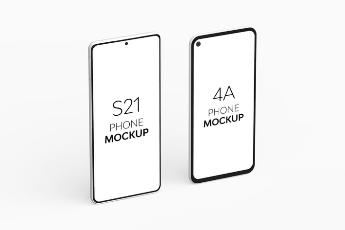 4A Phone & S21 Phone Mockup