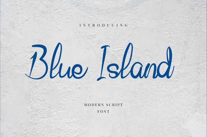 Blue Island Hand Letter Script Font