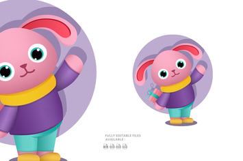 Cute Rabbit Illustration