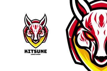 KITSUNE MASCOT LOGO TEMPLATE