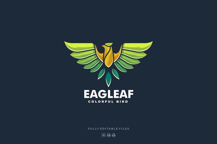Eagle Leaf Colorful Logo