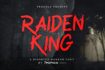RAIDEN KING - Brush font
