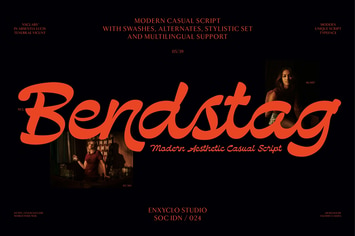 NCL Bendstag - Modern Aesthetic Casual Script Font
