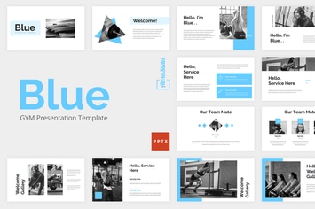 Blue - Gym Powerpoint Presentation Template