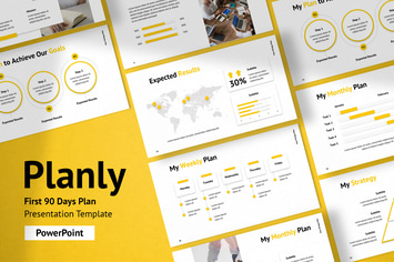 90 Days Plan Presentation PowerPoint Template