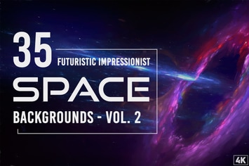 35 Futuristic Impressionist Backgrounds Vol - 2 