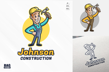 Constructor Mascot Logo Template